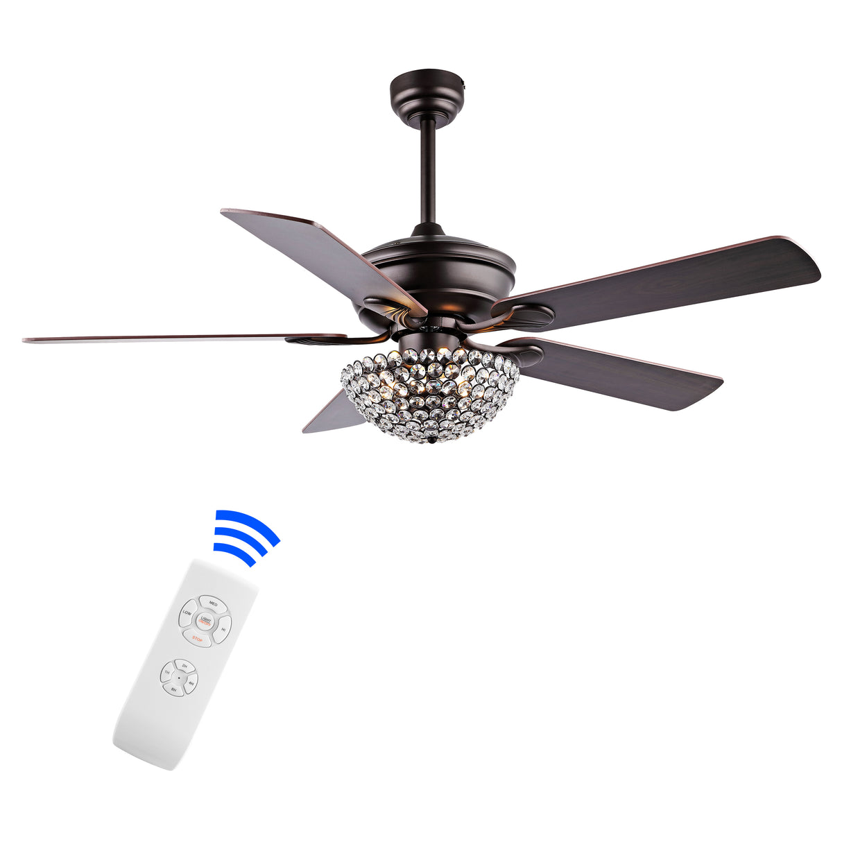 Cammy 3-Light Traditional Transitional Iron LED CEILING FAN