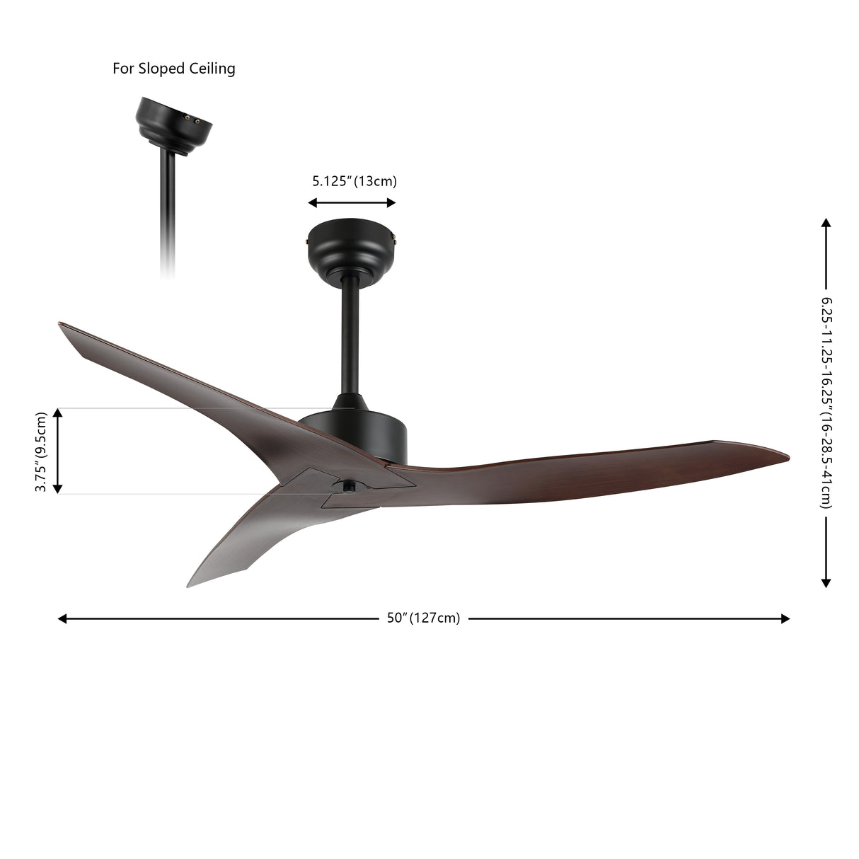 Aldrin Modern Minimalist Iron/Plastic Mobile-App/Remote-Controlled 6-Speed Razor Ceiling Fan