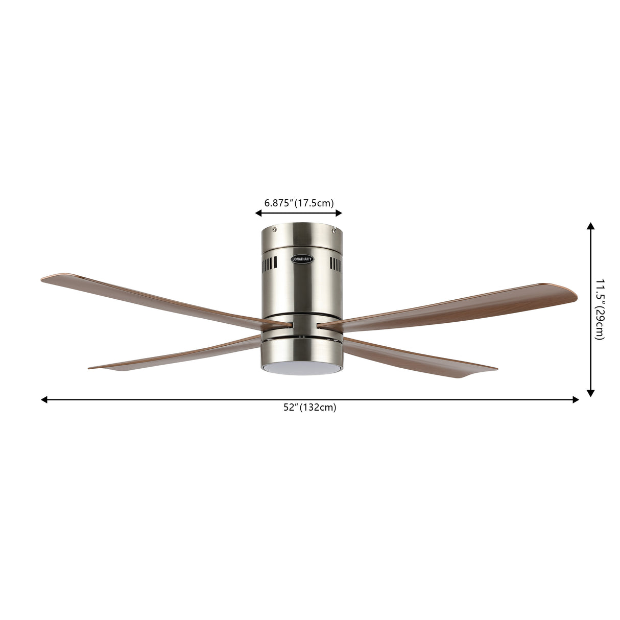 Theo 1-Light Contemporary Minimalist Iron/Acrylic Mobile-App/Remote-Controlled 6-Speed Integrated LED Ceiling Fan