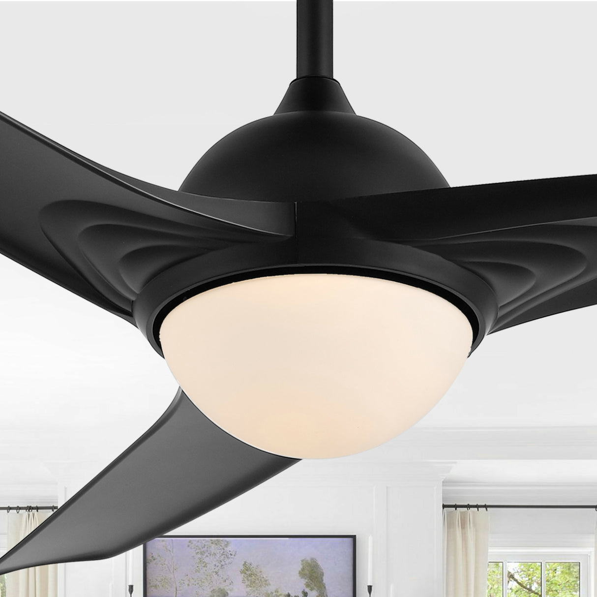 Sully-1-Light-Contemporary-Industrial-Iron/Plastic-Mobile-App/Remote-Controlled-6-Speed-Propeller-Integrated-LED-Ceiling-Fan-Ceiling-Fans