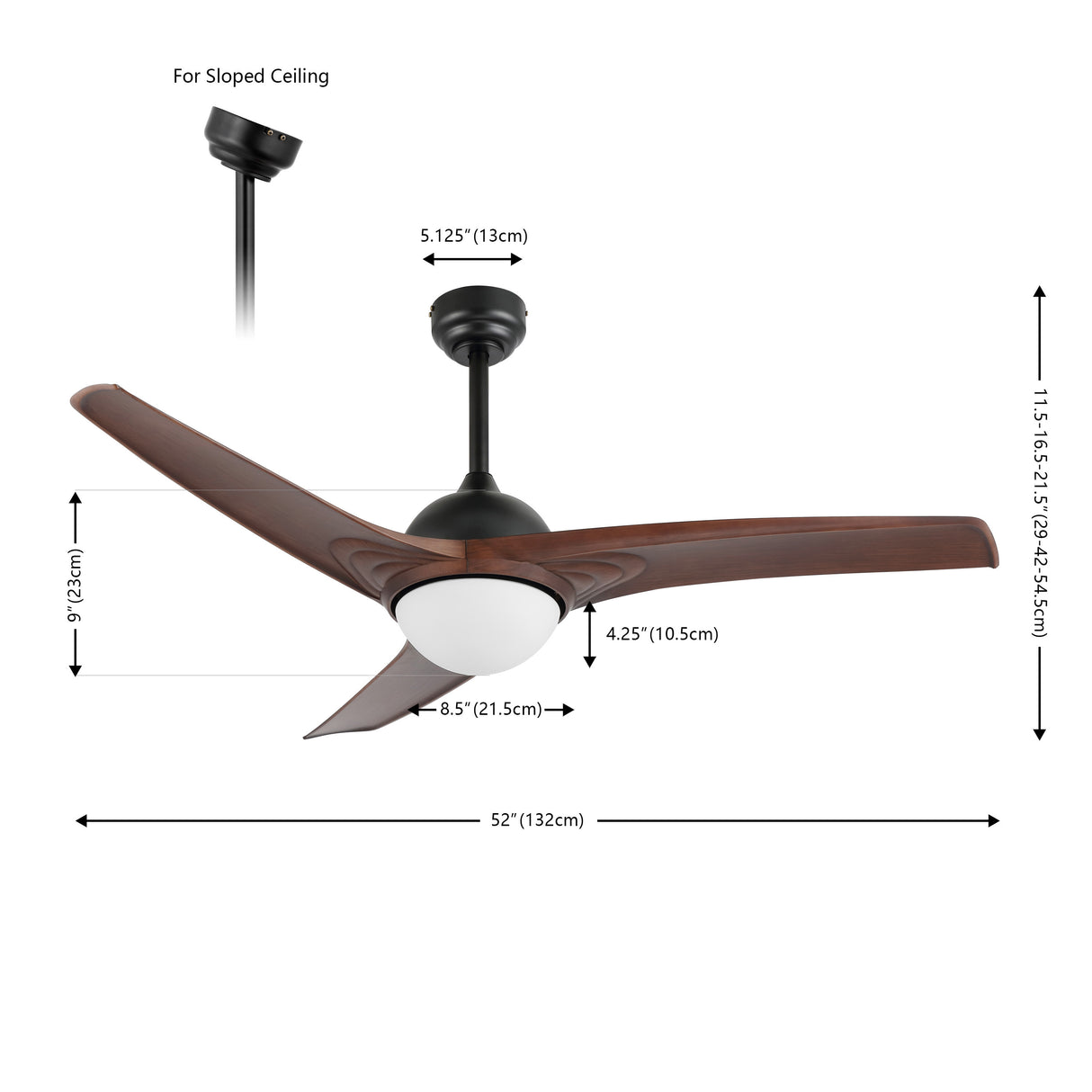Sully 1-Light Contemporary Industrial Iron/Plastic Mobile-App/Remote-Controlled 6-Speed Propeller Integrated LED Ceiling Fan