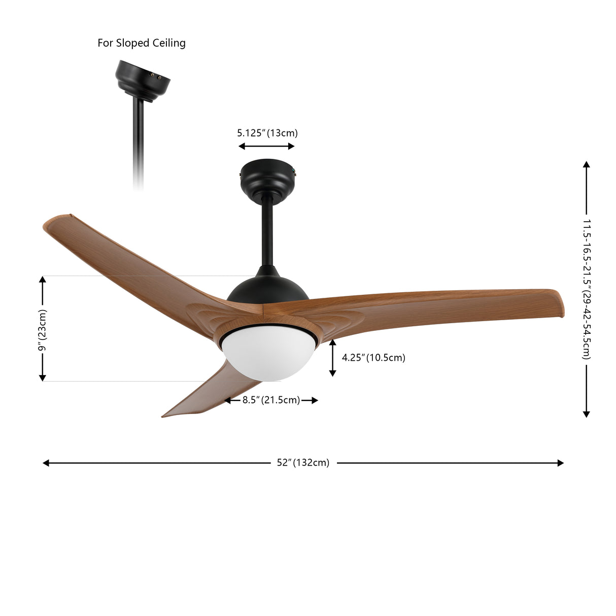 Sully 1-Light Contemporary Industrial Iron/Plastic Mobile-App/Remote-Controlled 6-Speed Propeller Integrated LED Ceiling Fan