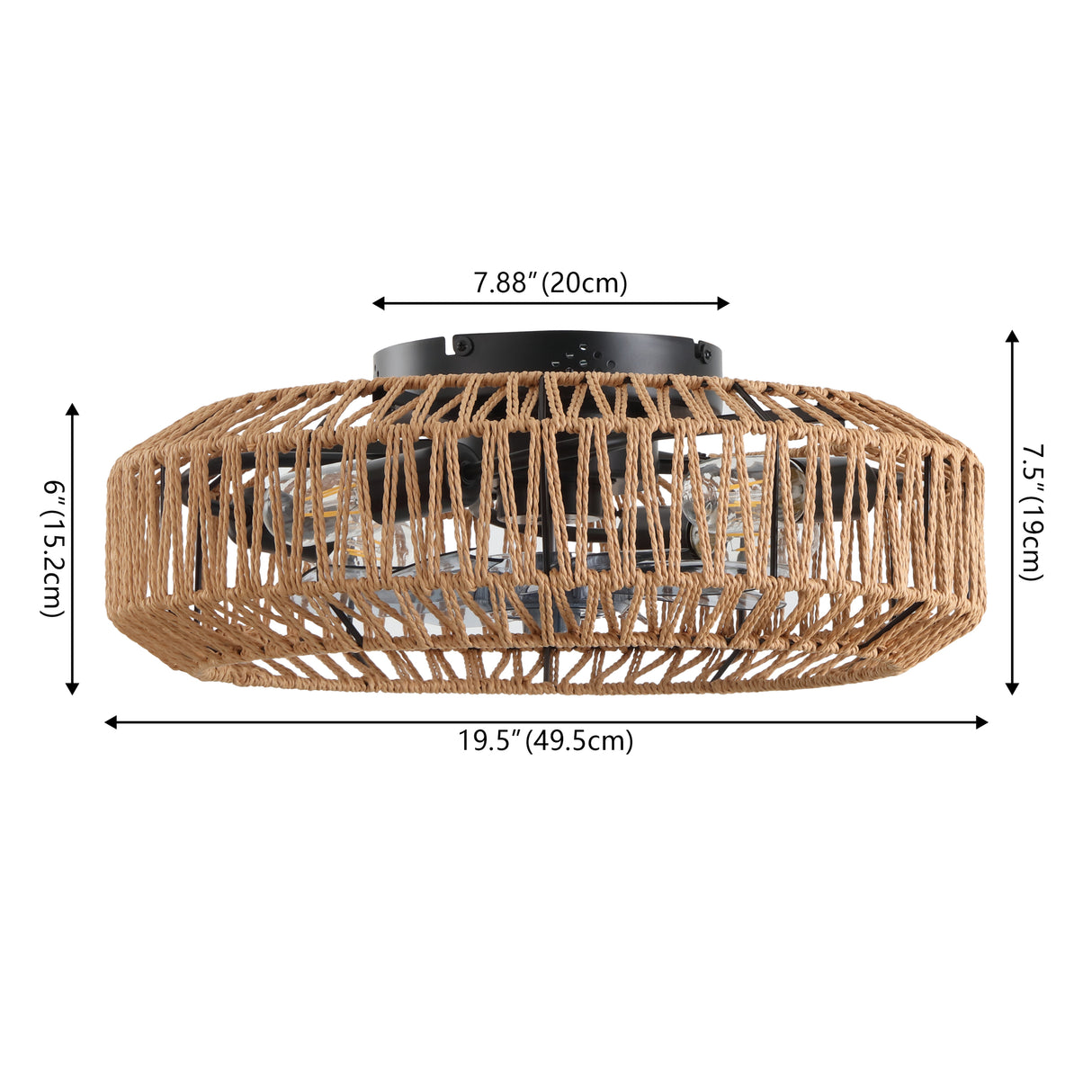 Rowan 4-Light Concealed-Blade Bohemian Ceiling Fan