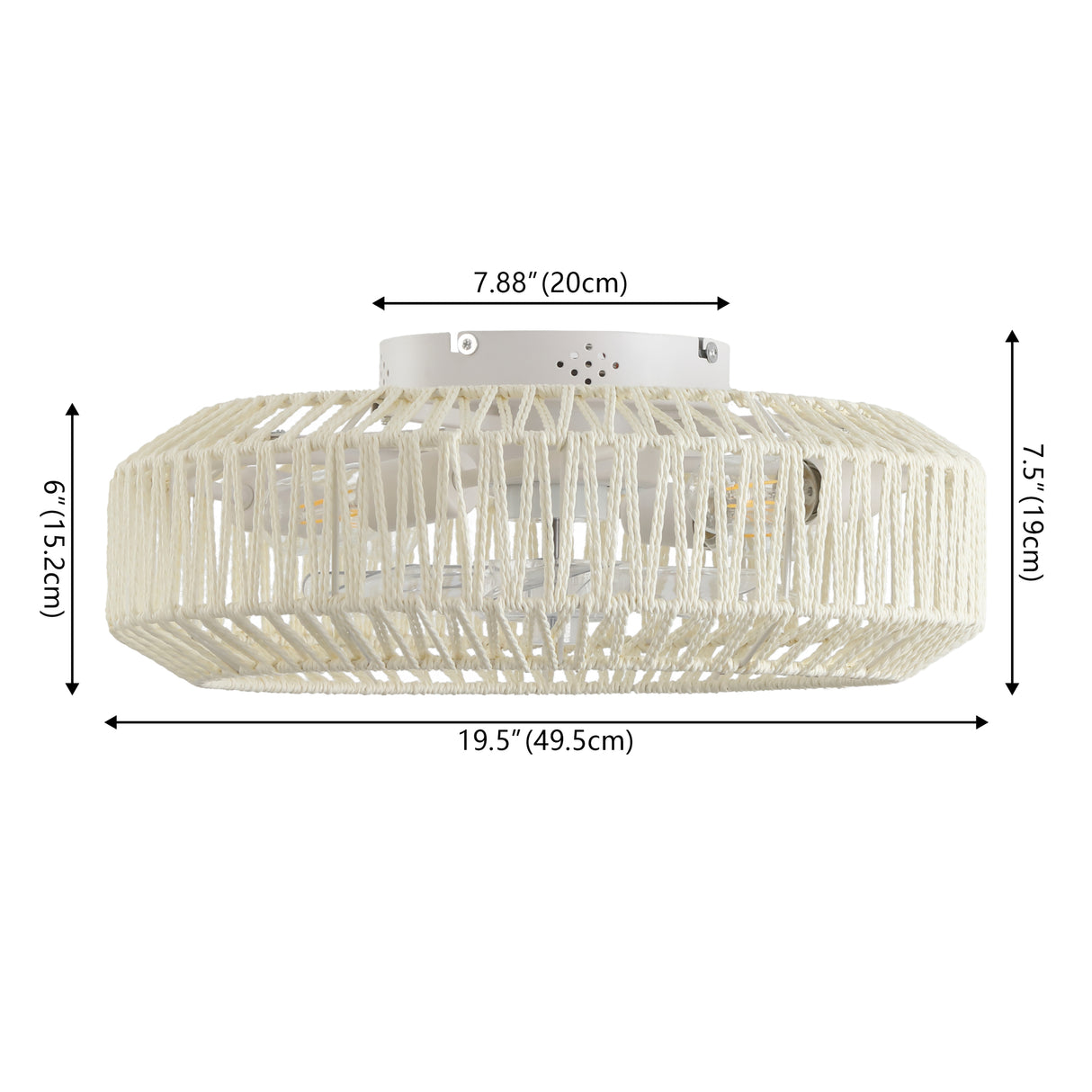 Rowan 4-Light Concealed-Blade Bohemian Ceiling Fan