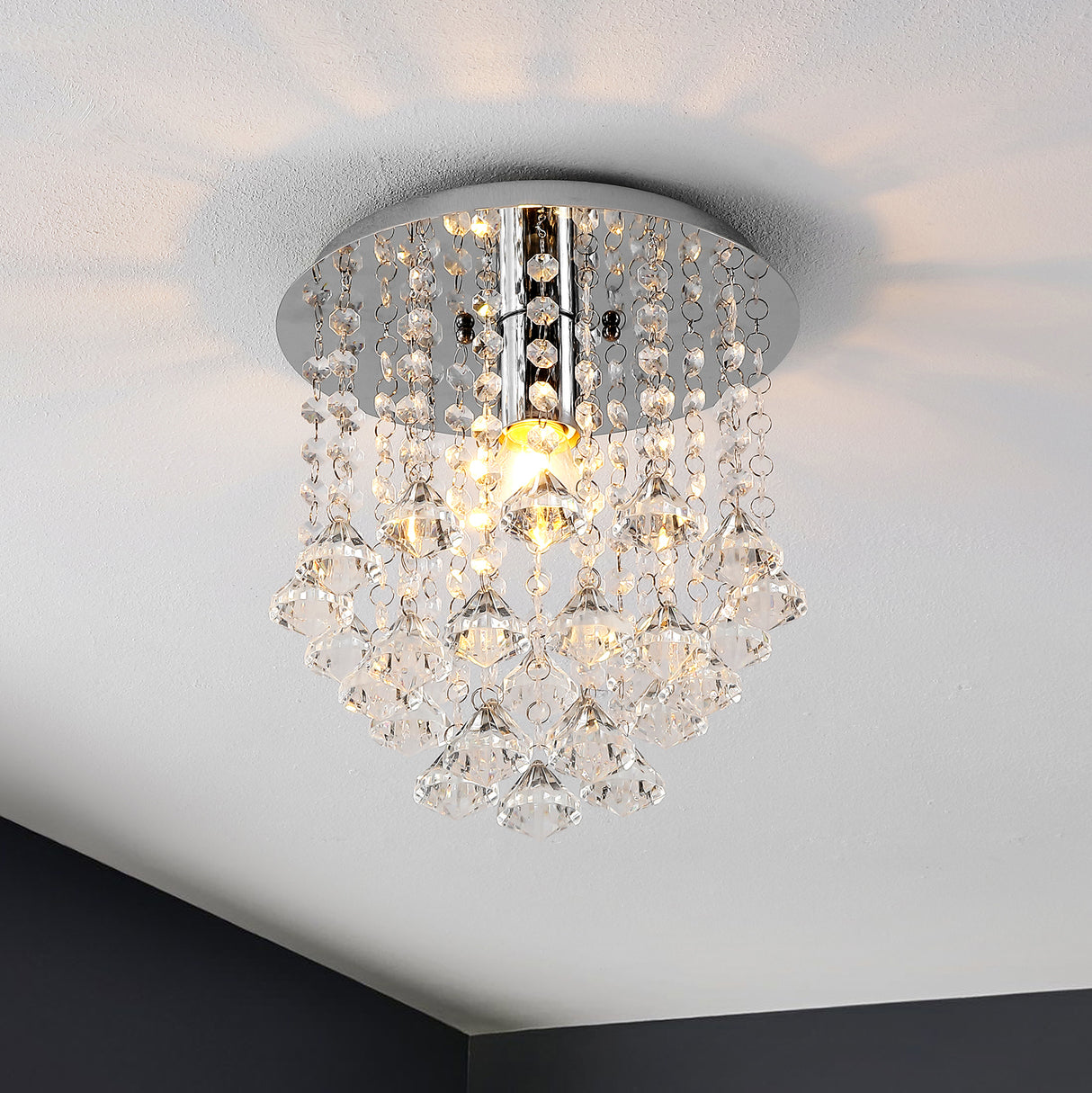 Lillibet 1-Light Traditional Transitional Iron LED Semi Flush Mount