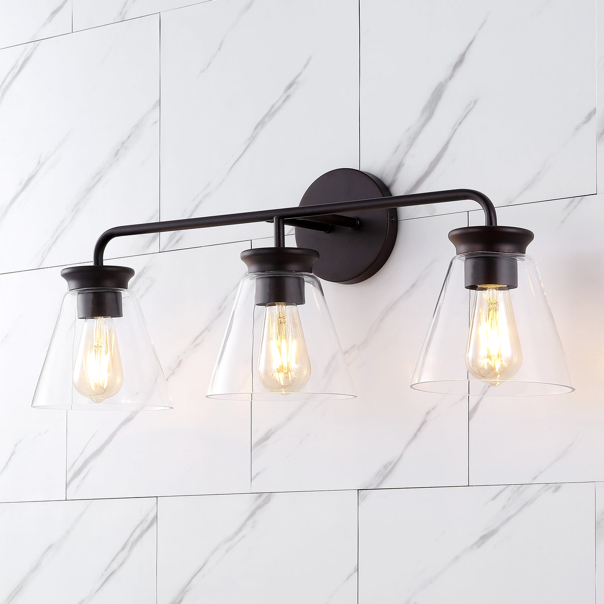 Kondo 3-Light Modern Farmhouse Iron LED Vanity
