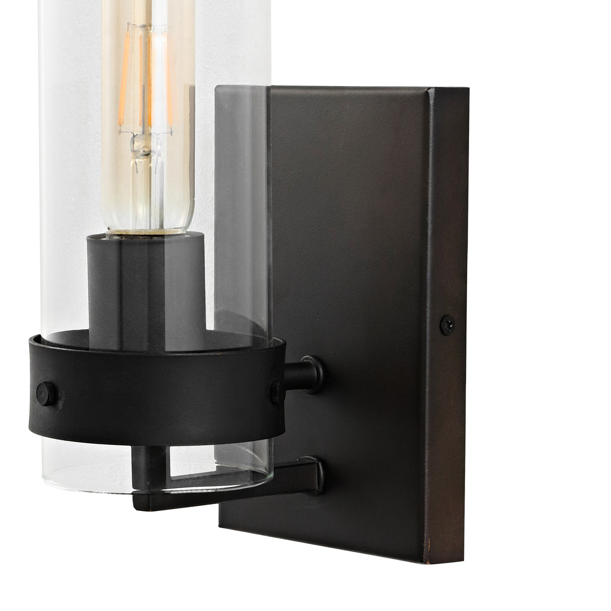 Harper 1-Light Modern Farmhouse Iron/Glass LED Sconce
