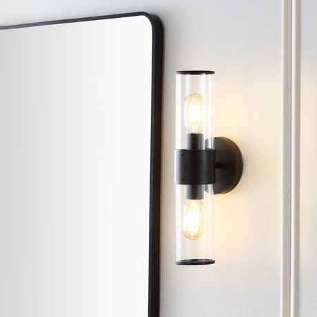 Quinn-2-Light-Farmhouse-Industrial-Iron/Acrylic-LED-Sconce-Wall-Sconces