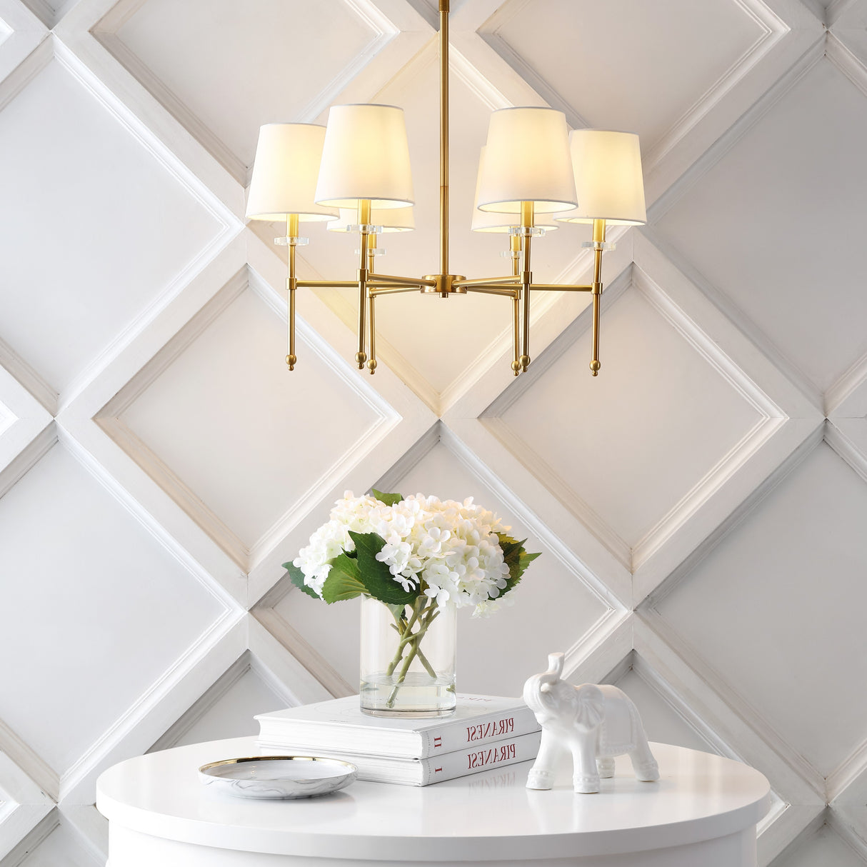 Cillian 6-Light Mid-Century Modern Iron LED Chandelier