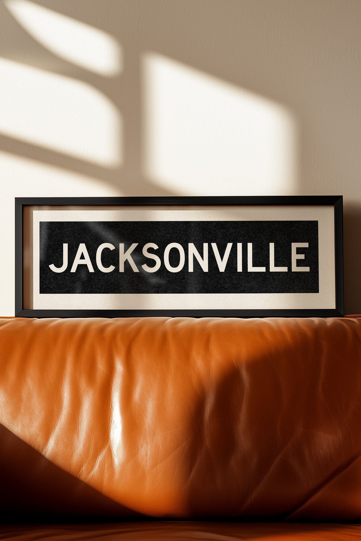 Framed Jacksonville Florida Bus Scroll
