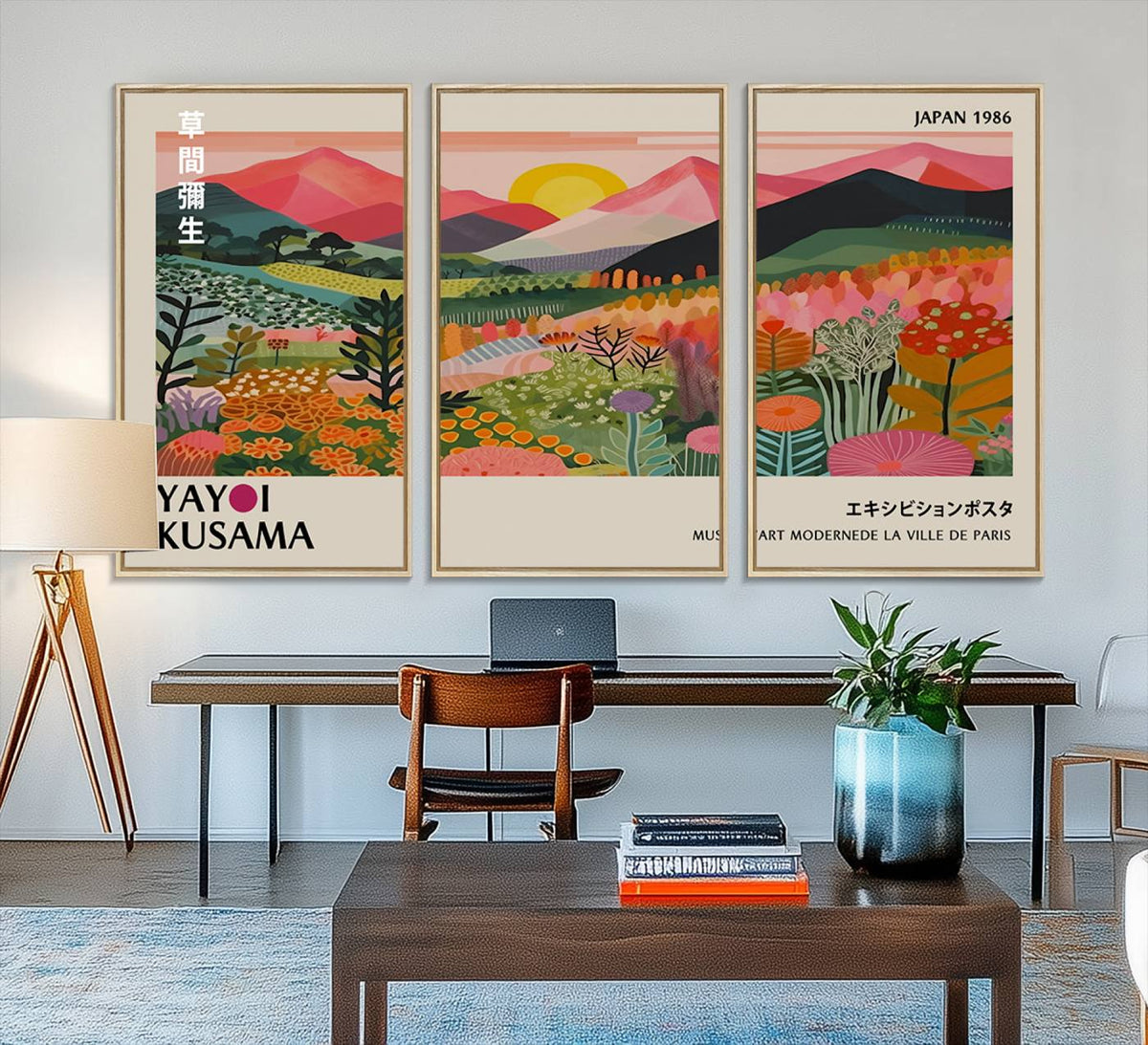 Japan 1986 Wall Art Canvas Print, Framed Yayoi Kusama