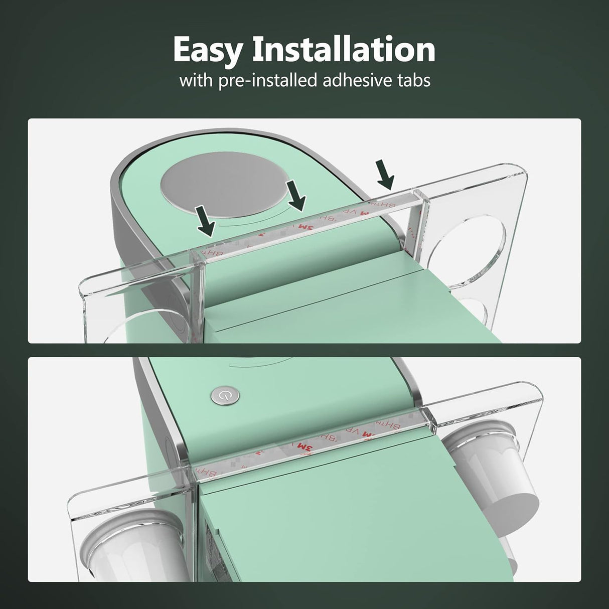 Gevoli K Cup Organizer for Single Serve K-Mini and K Mini PLUS Coffee Makers - Space Saving Modern Acrylic Kcup Pod Holder (10 Pod Capacity)