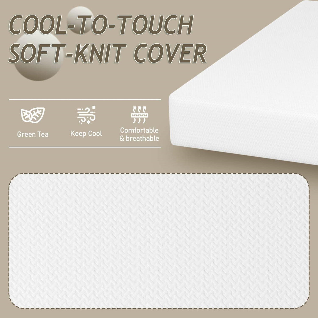 King size 10-inch Thick Medium Firm Cool Gel Memory Foam Mattress