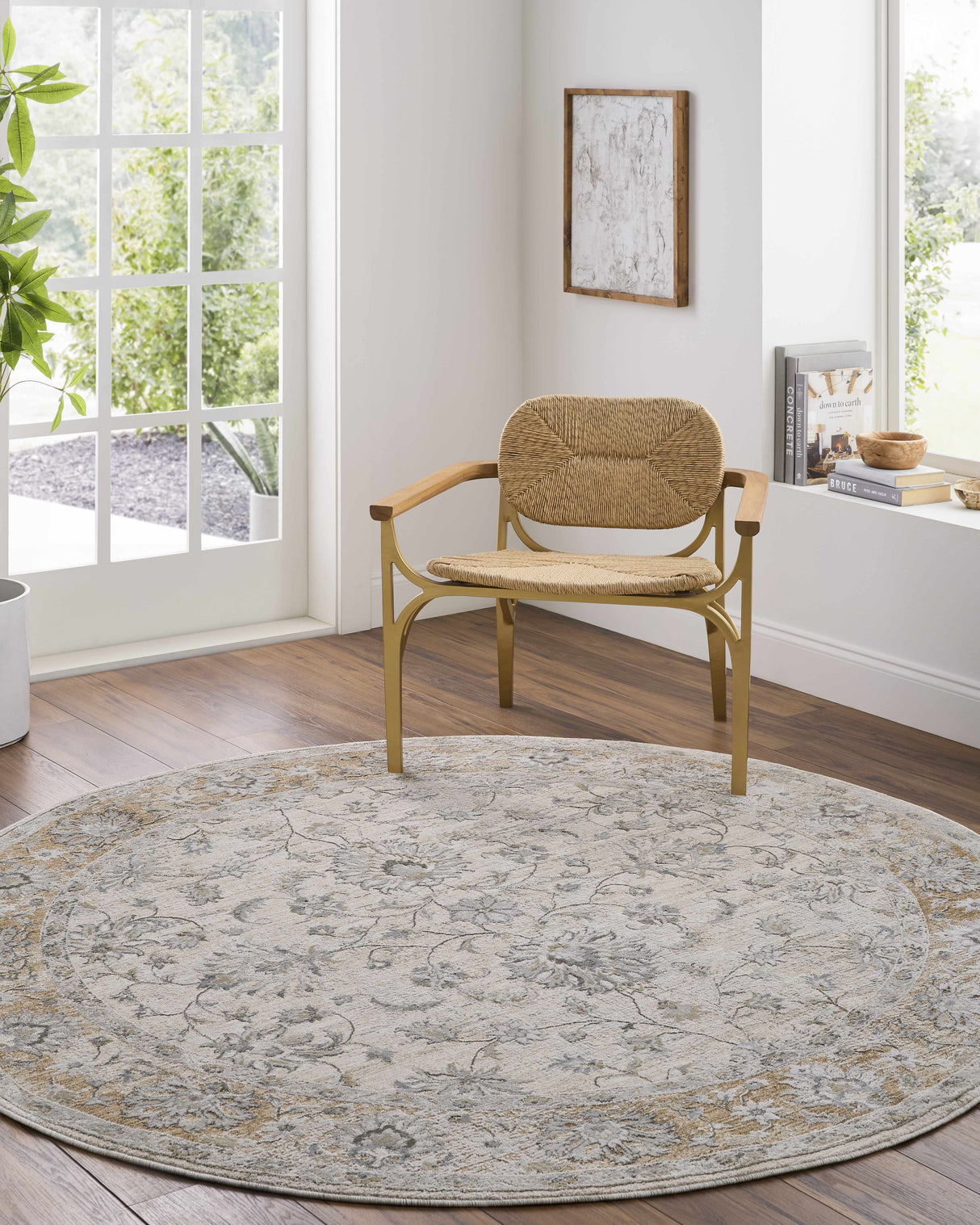 Kerem Cream Damask Rug