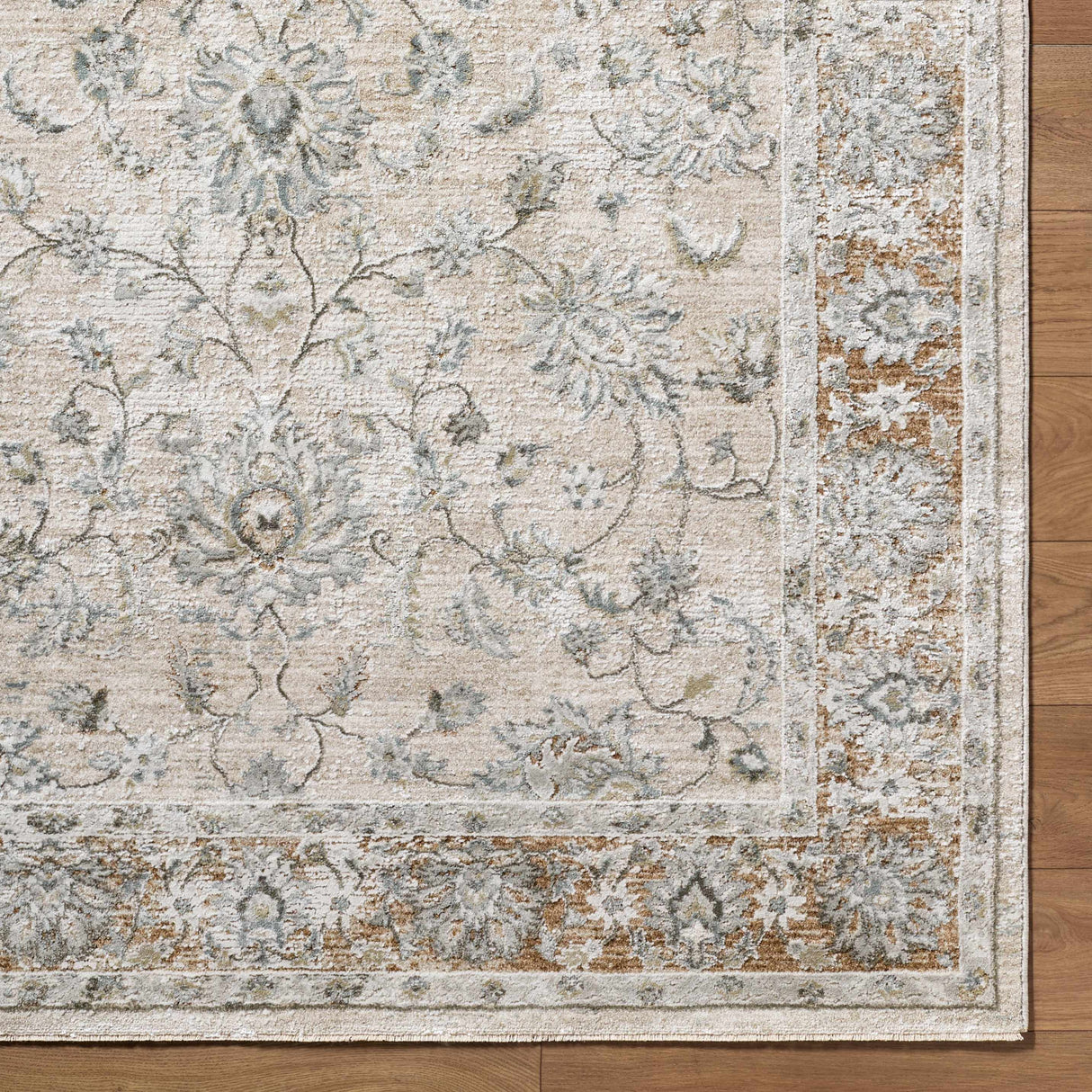 Kerem Cream Damask Rug