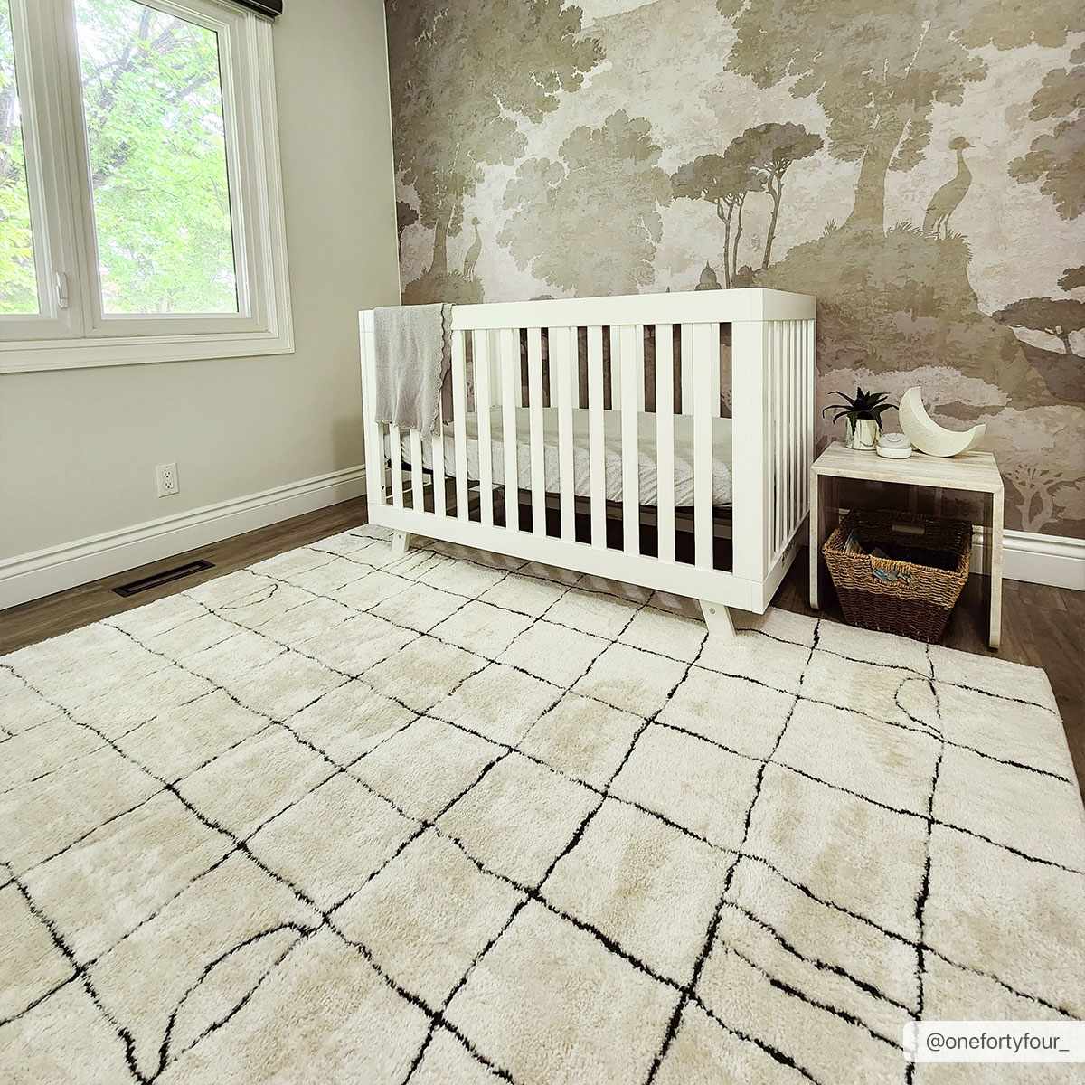 Keanu Black & White Area Rug - Clearance