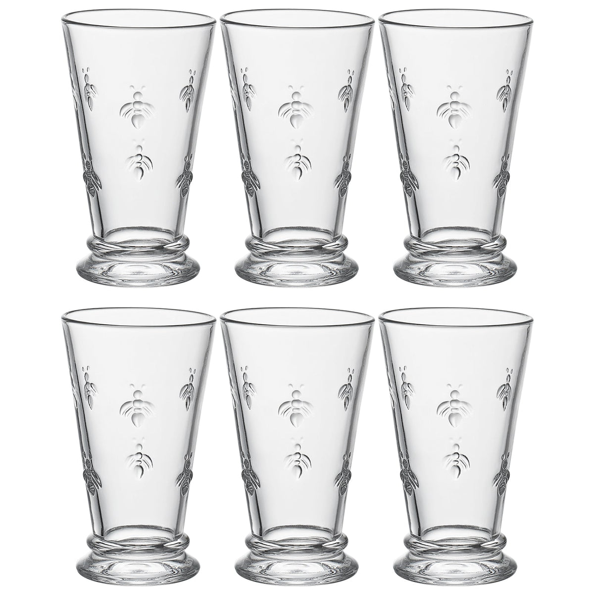 Classica Bee Highball Glassware, Set of 6