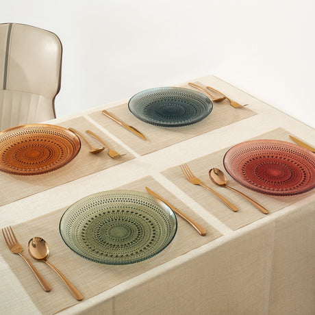 Tonal-Hobnail-Glass-Plate,-Set-of-4-Plate