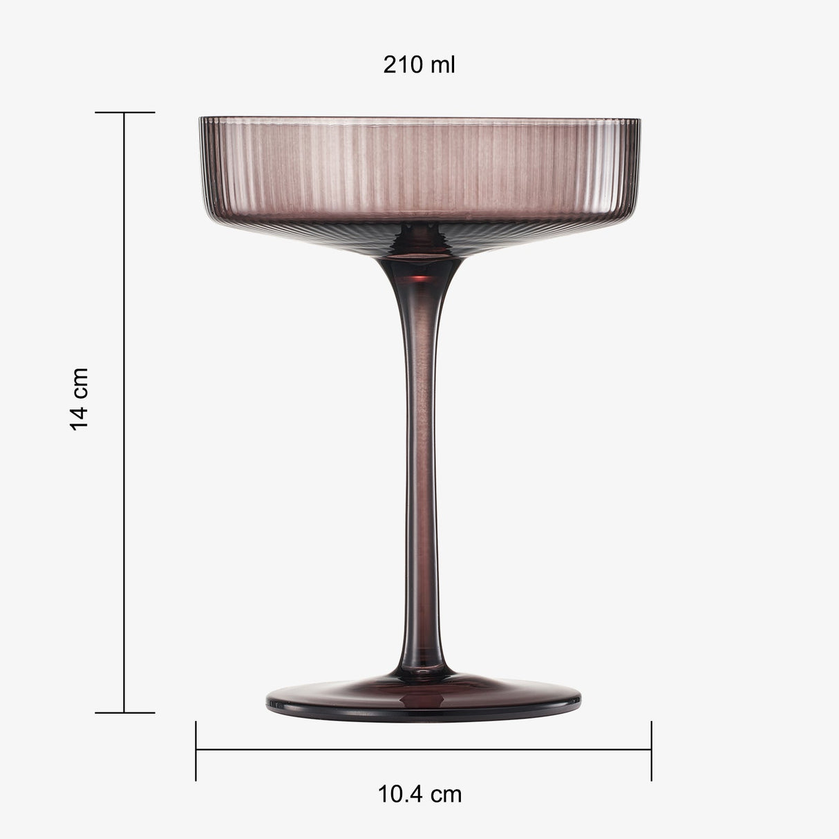 Fortuna Champagne Coupe Cocktail Glassware, Set of 6