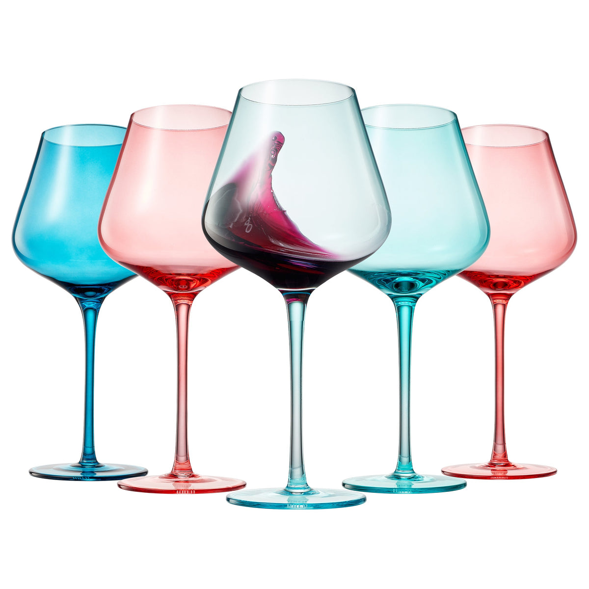 Stagioni Stemmed Wine Glassware, St Barths, Set of 5