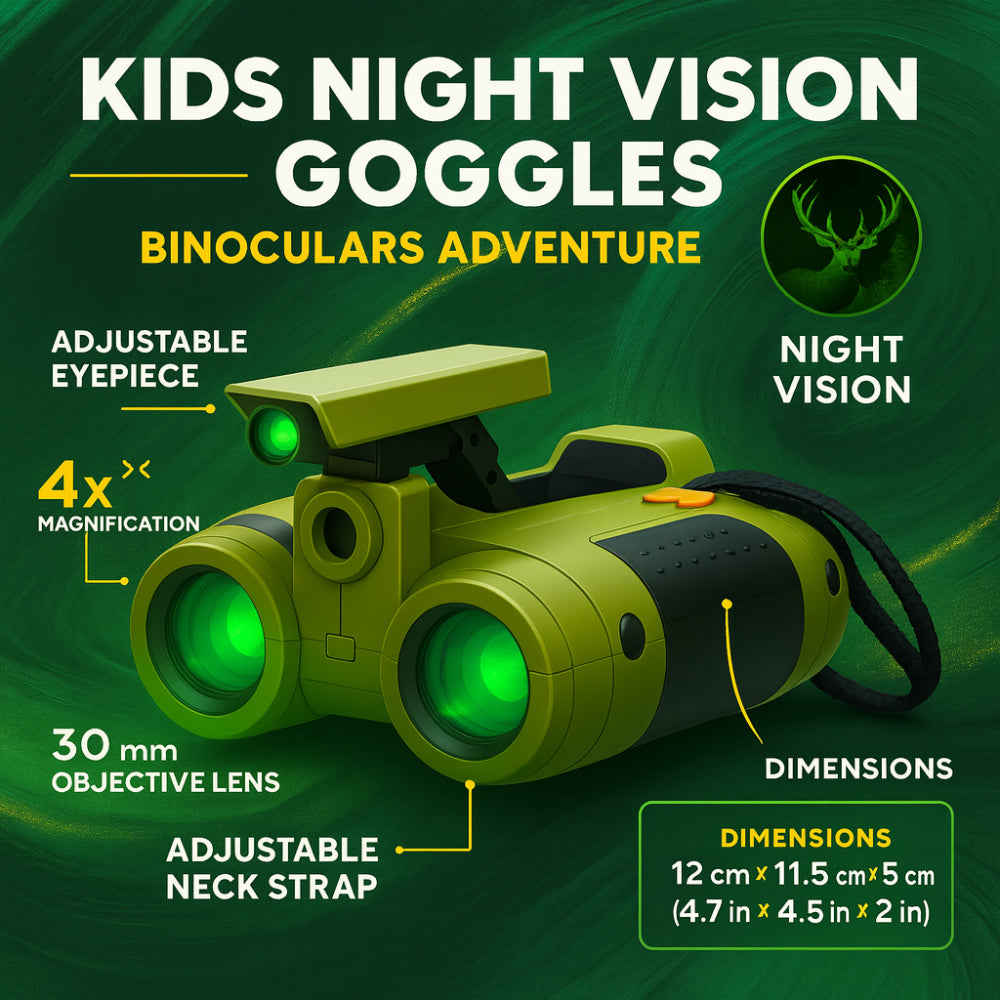 Kids Night Vision Binoculars 4X Outdoor Adventure Toy