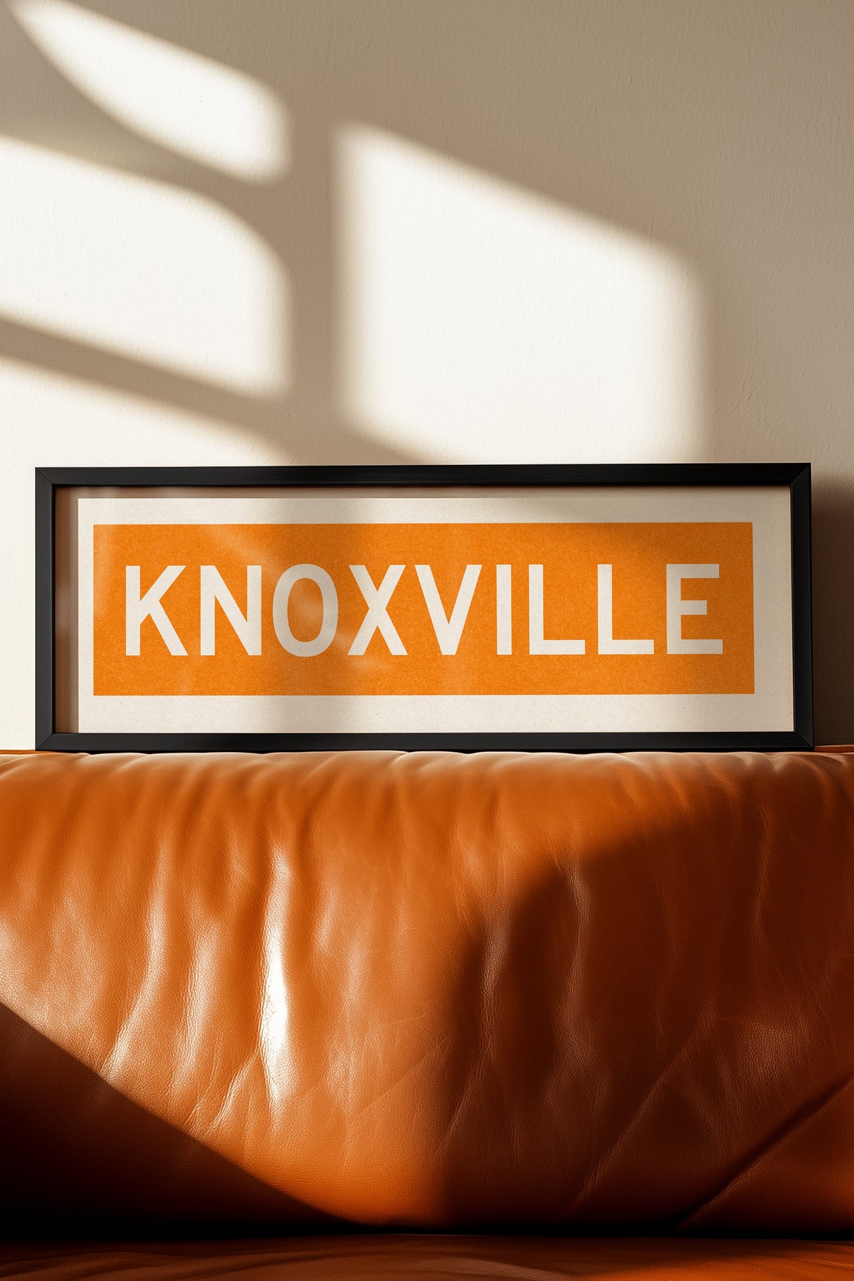 Framed Knoxville Orange Bus Scroll