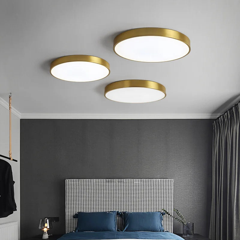 Modern Minimalist Round LED Ceiling Light 1-Light Indoor Hardwired