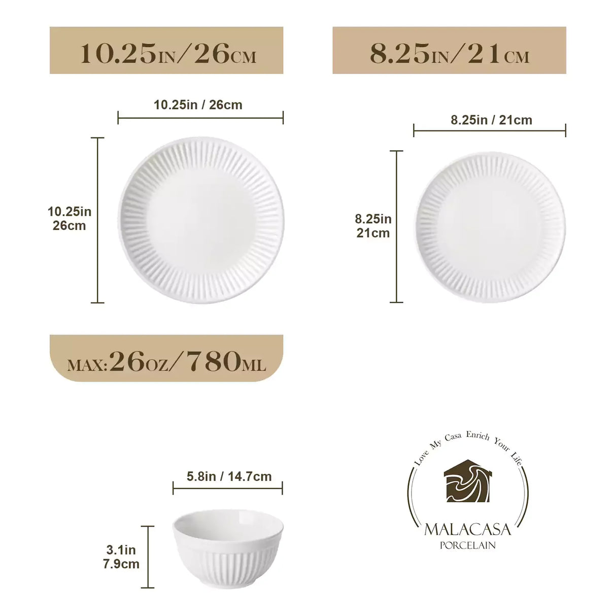 Leila 12 Piece Dinnerware Set