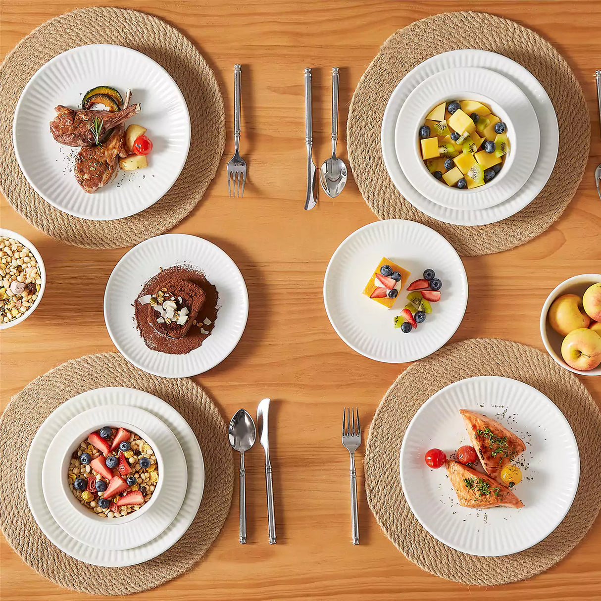 Leila 12 Piece Dinnerware Set