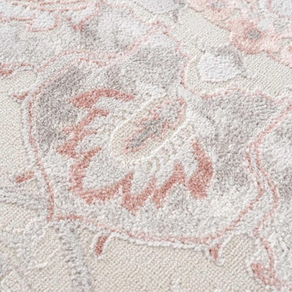 Calum Pink Floral Thick Area Rug - Clearance