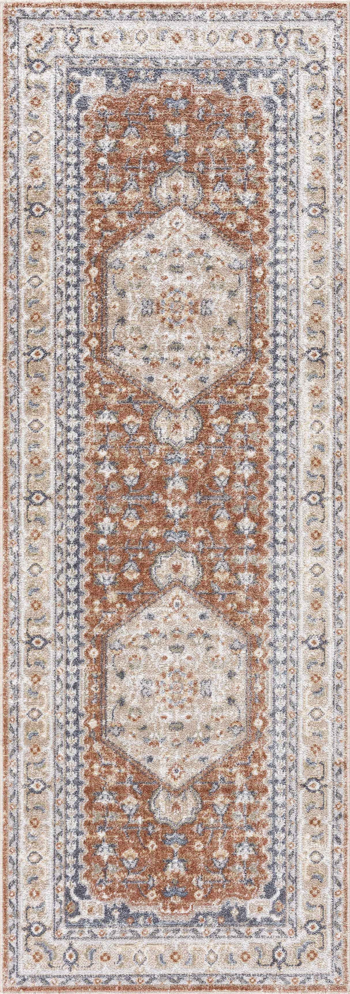 Gael Rust Boutique Washable Rug