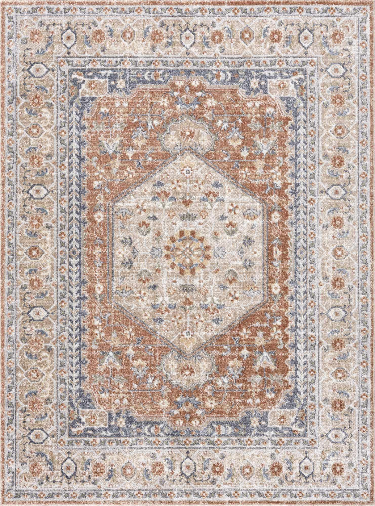 Gael Rust Boutique Washable Rug