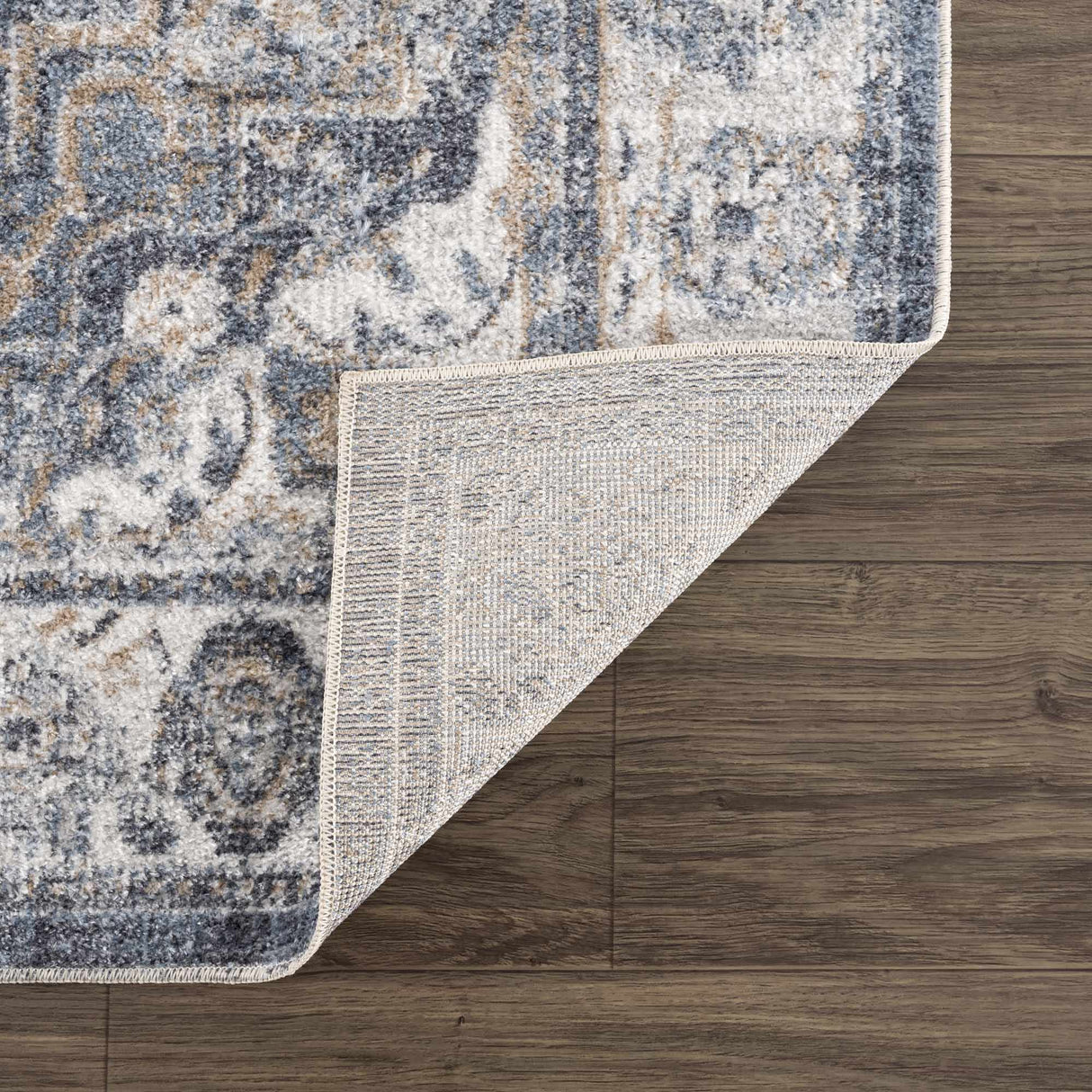 Aurum Blue Washable Area Rug - Clearance