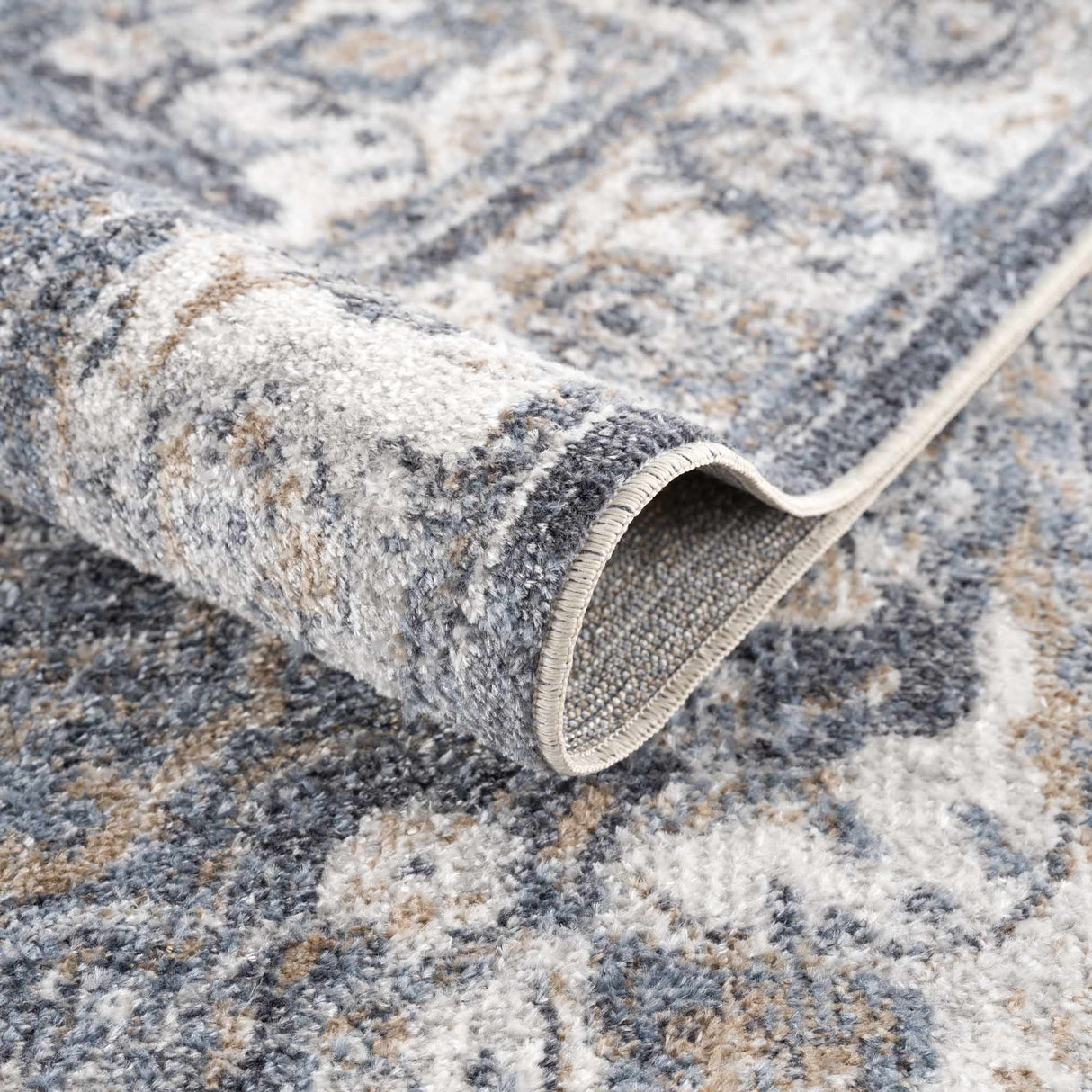 Aurum Blue Washable Area Rug - Clearance
