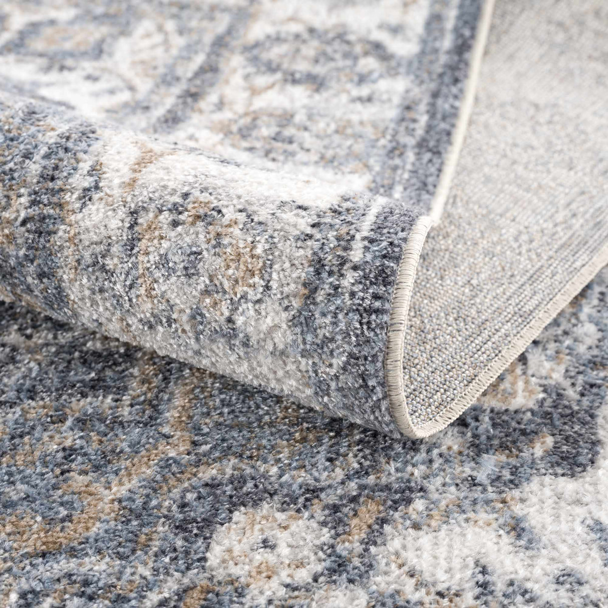 Aurum Blue Washable Area Rug - Clearance
