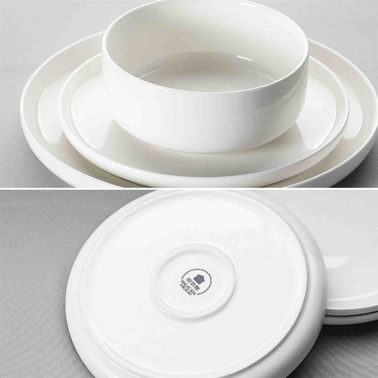 Luna Marble Pink 18 Piece Dinnerware Set