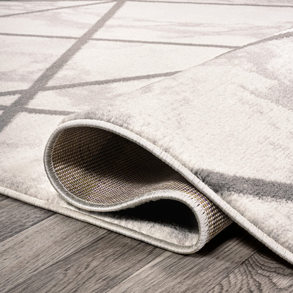 Patras Modern Geometric Marbled Runner Rug