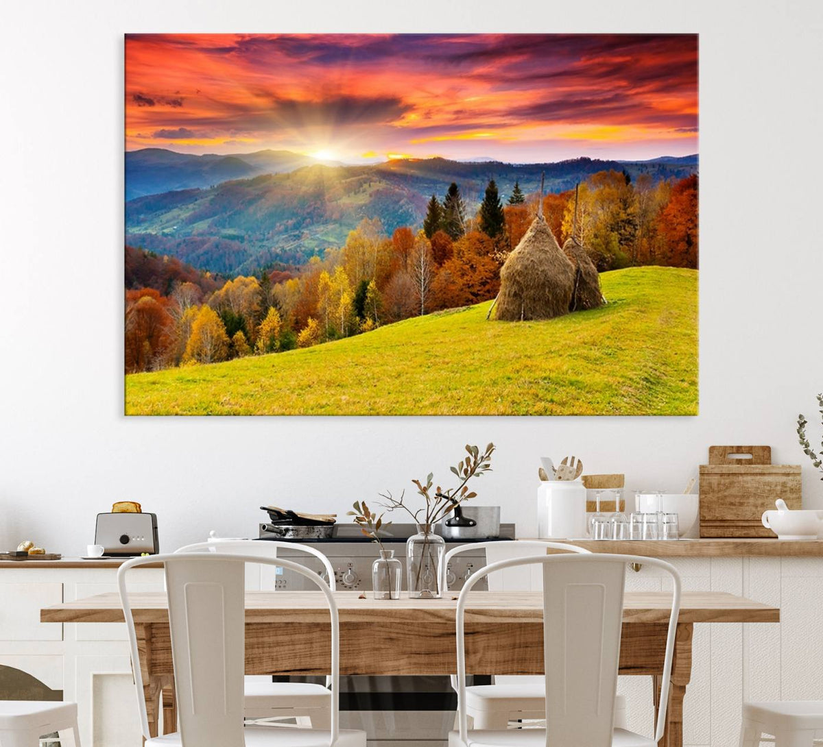 Landscape View Sunset Wall Art Landscape Canvas Print All