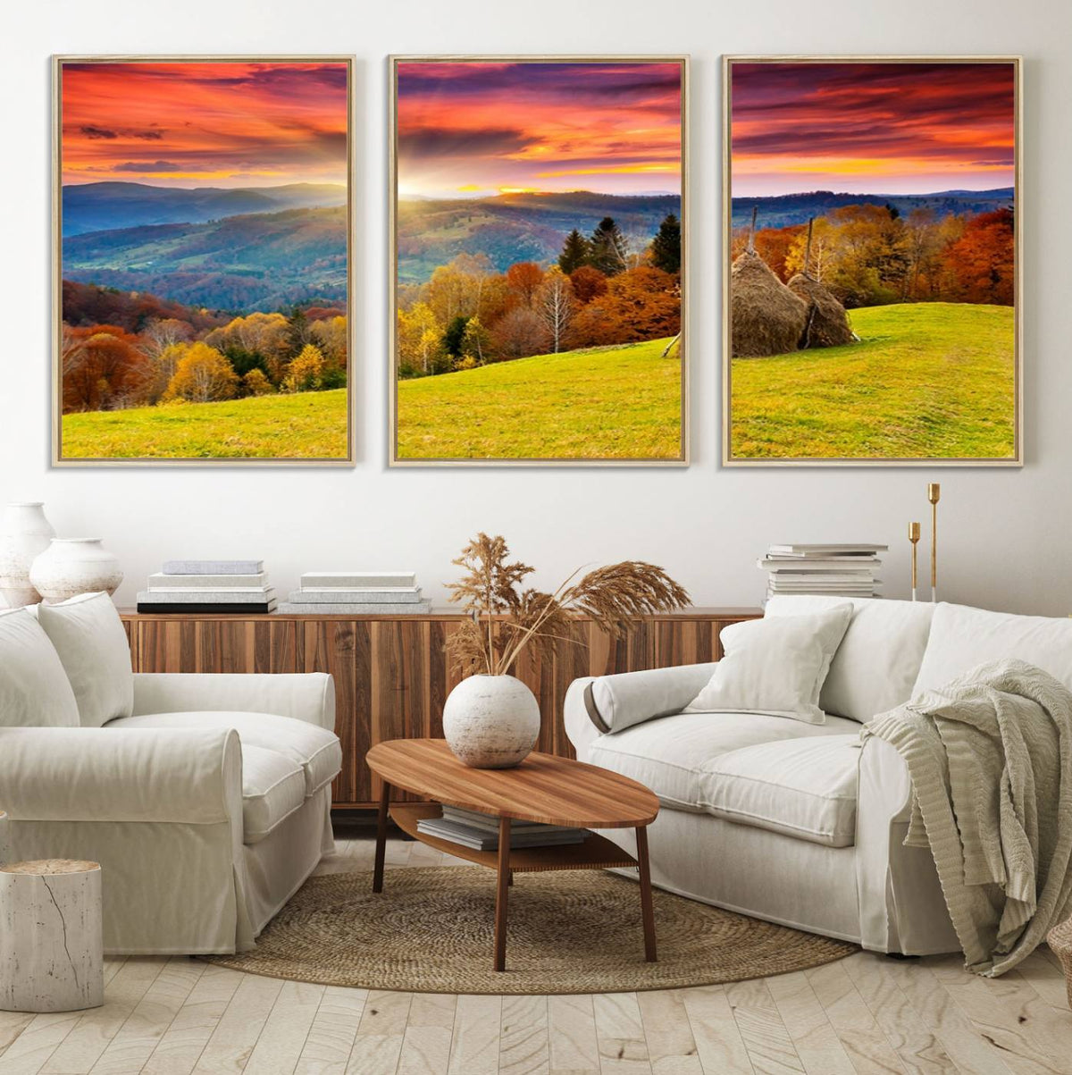 Landscape View Sunset Wall Art Landscape Canvas Print All