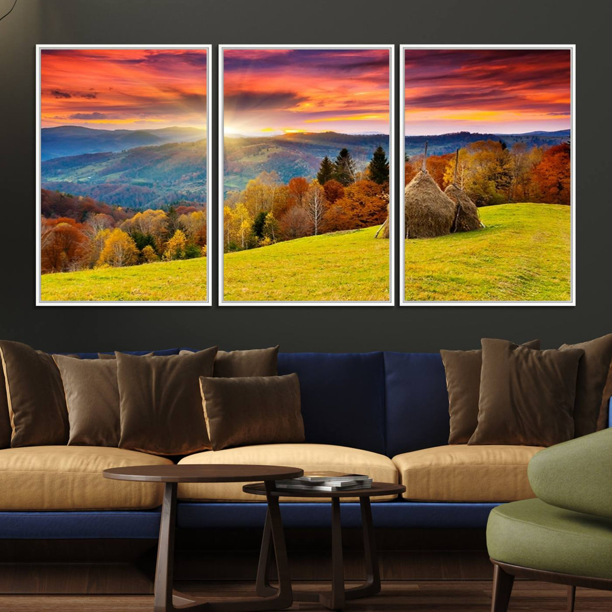 Landscape View Sunset Wall Art Landscape Canvas Print All