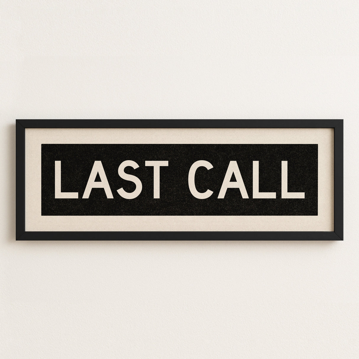 Framed Last Call Bus Scroll Sign