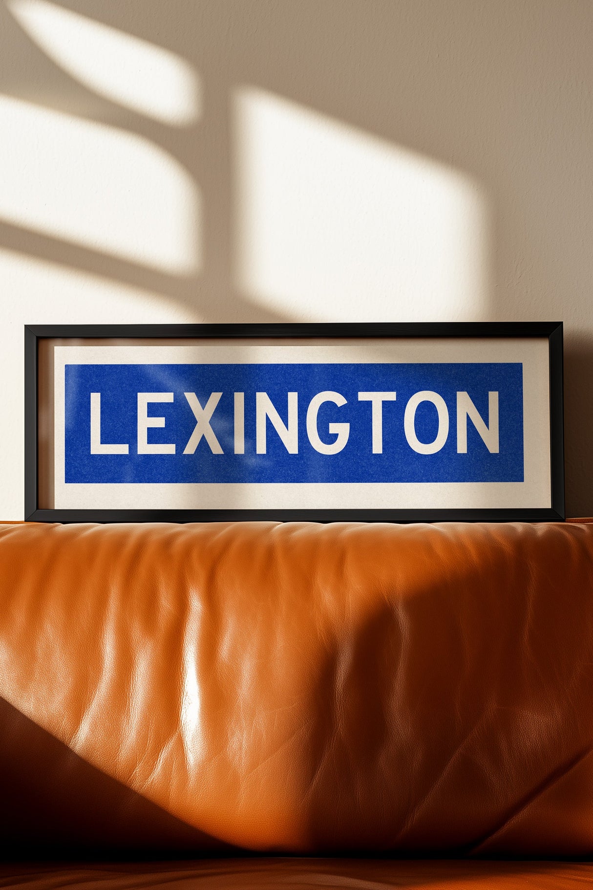Framed Lexington Blue Bus Scroll
