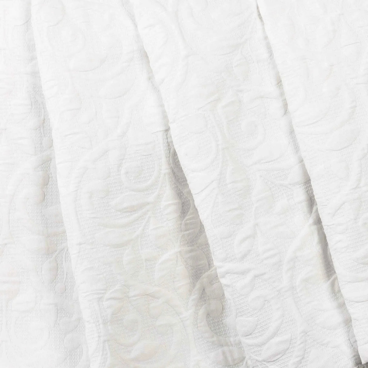 Vineyard Cotton Blend Medium Weight Matelasse Floral Scroll Coverlet - Coverlet by Superior Brand