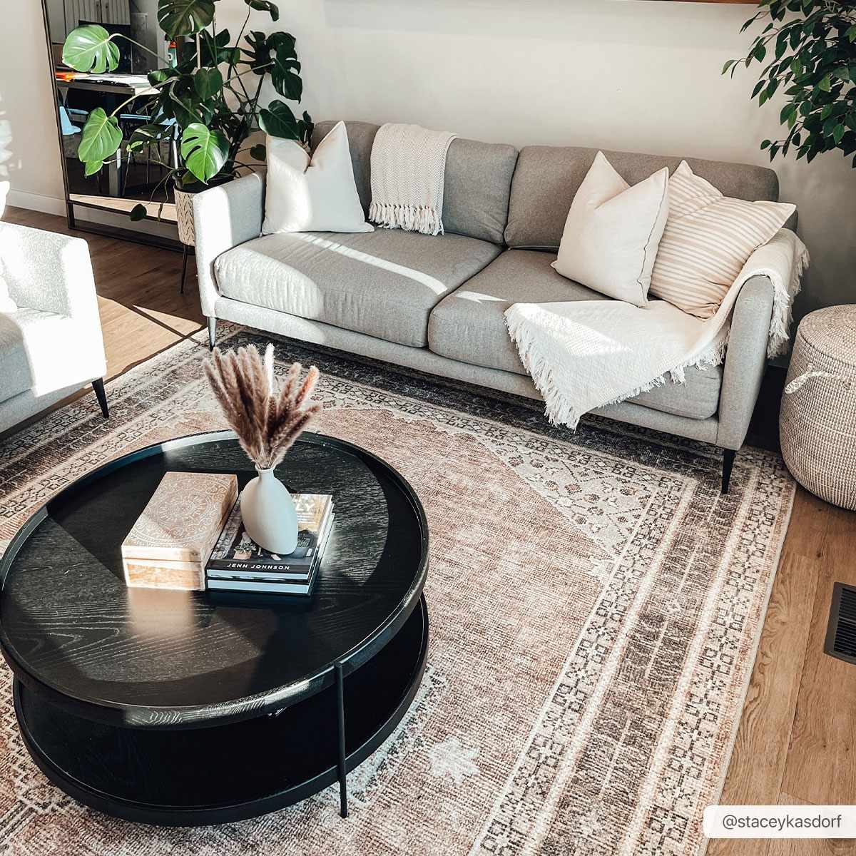 Lila Medallion Tan Area Rug