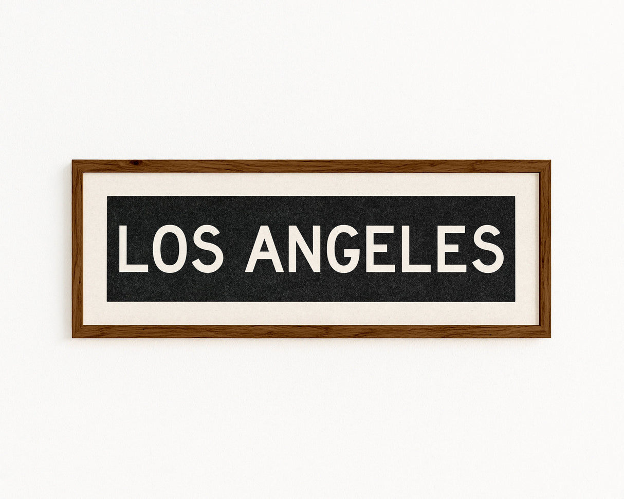 Framed Los Angeles California Bus Scroll