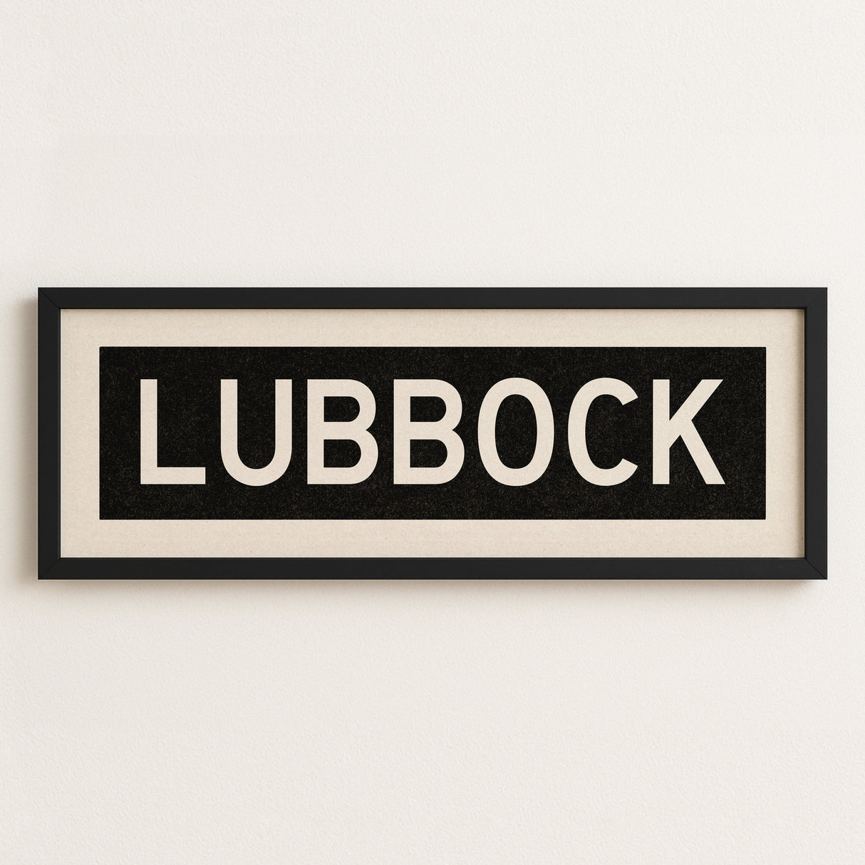 Framed Lubbock Bus Scroll Sign