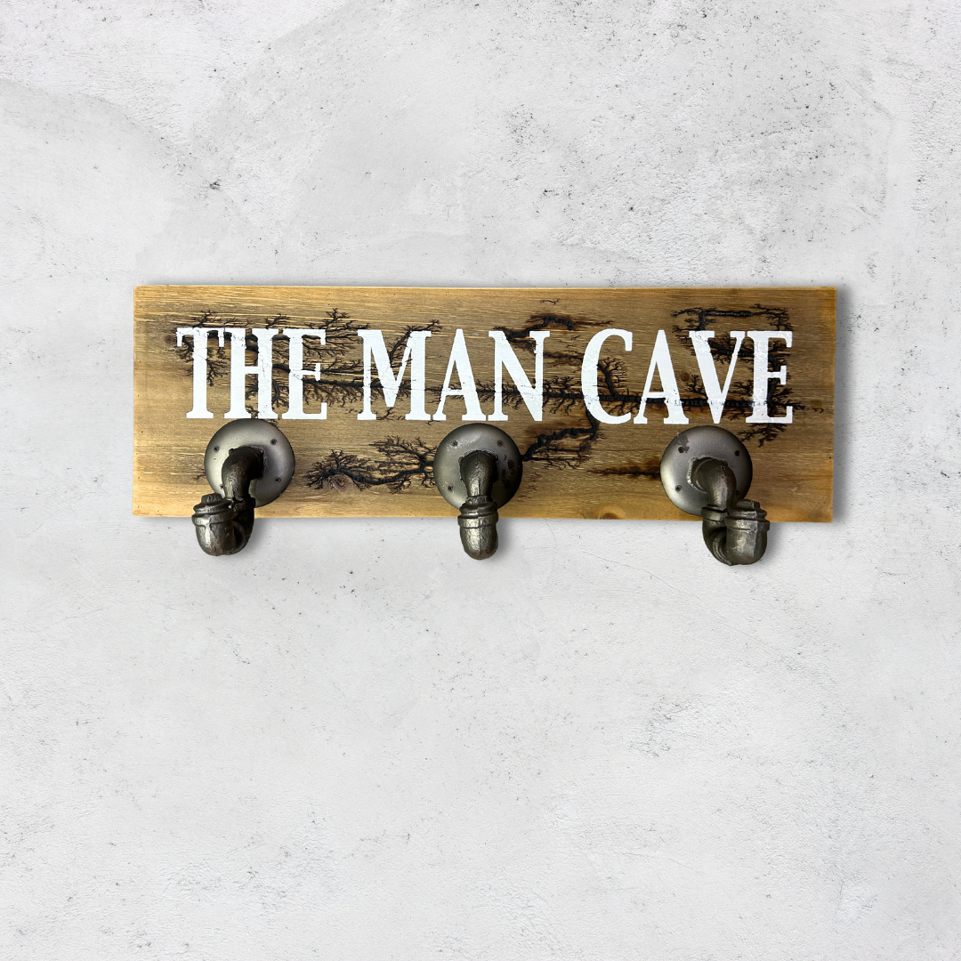 Man cave pipe hook wall art