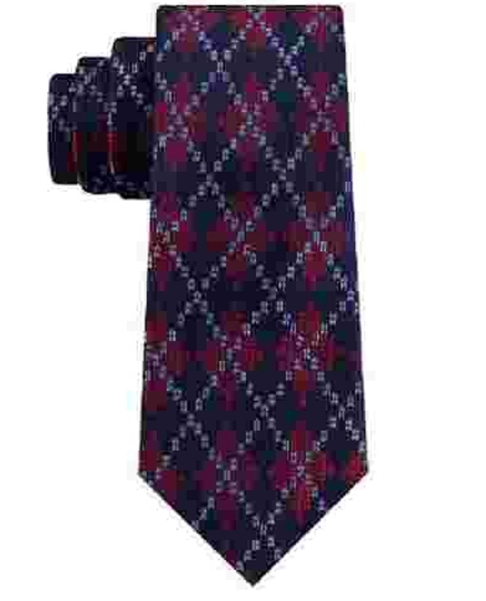 Tommy Hilfiger Men's Argyle Holiday Silk Blend Argyle Neck Tie Red Size Regular