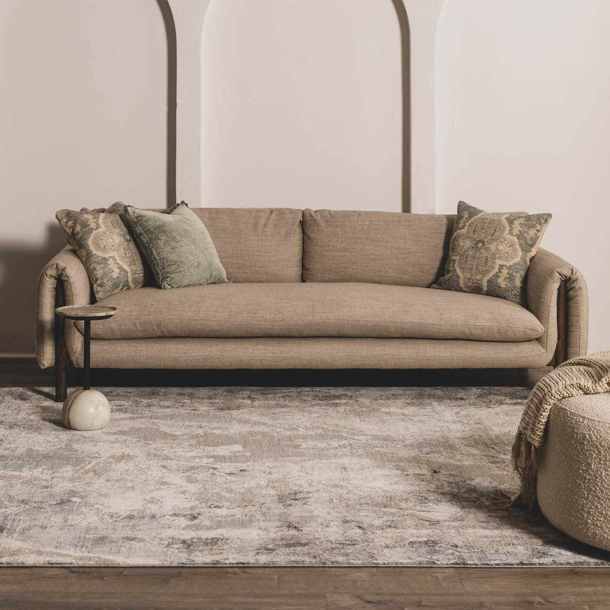 Maddington Gray Marble Rug