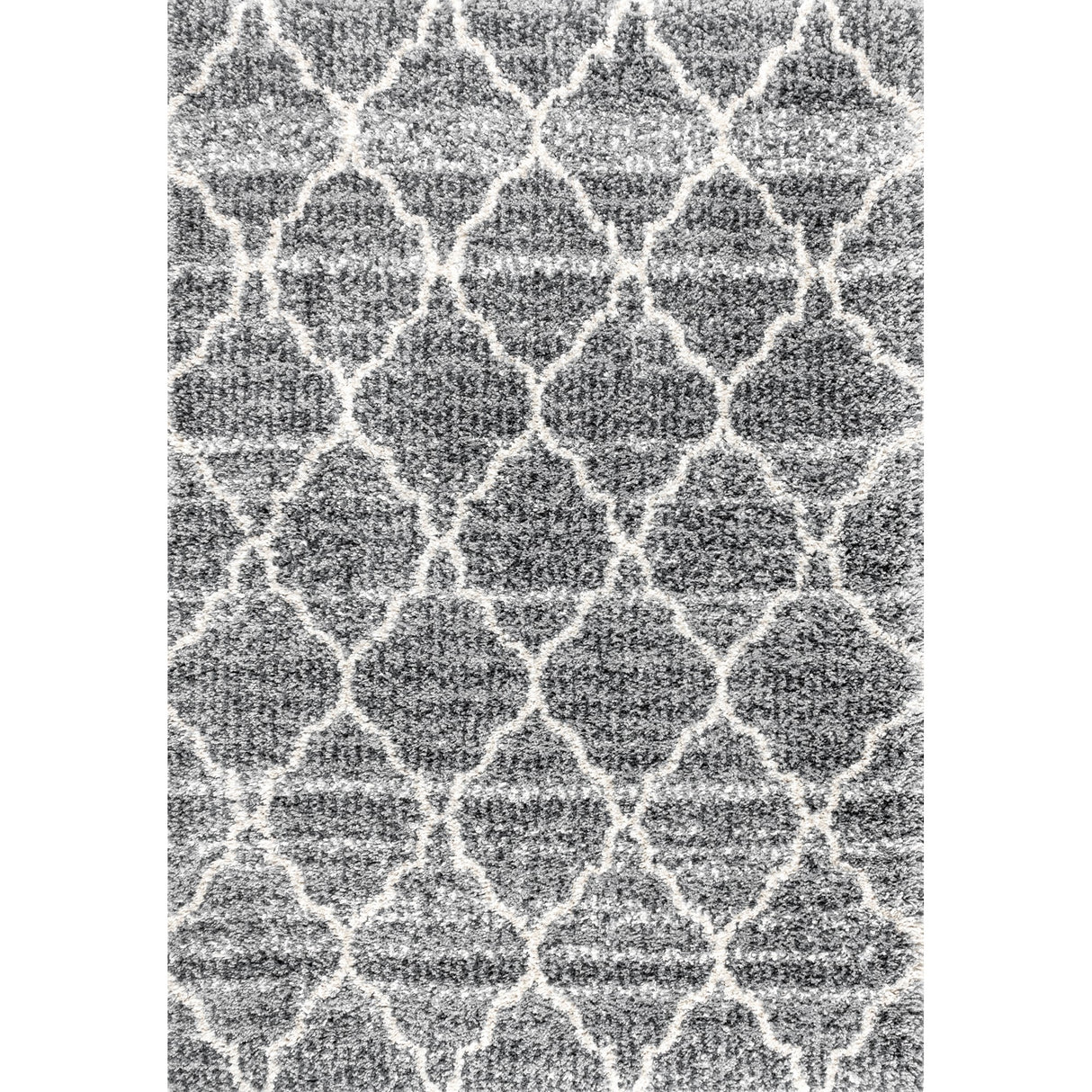 Susa Ogee Moroccan Trellis Shag Indigo Area Rug